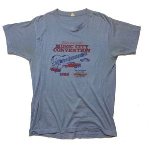 Vintage 80s Chevy Club Nashville 1986 Car Convention Single Stitch T-Shirt M
